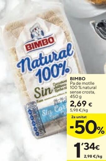 Caprabo Pan de molde bimbo oferta