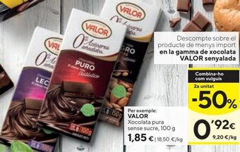 Caprabo Chocolate valor oferta