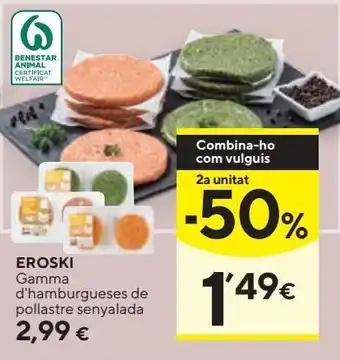 Caprabo Hamburguesas de tofu eroski oferta