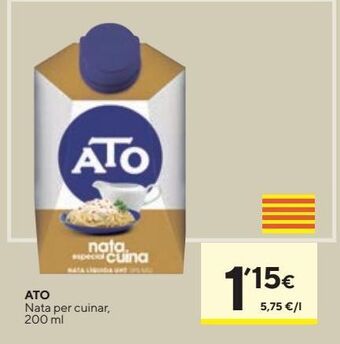 Caprabo Nata para cocinar ato oferta