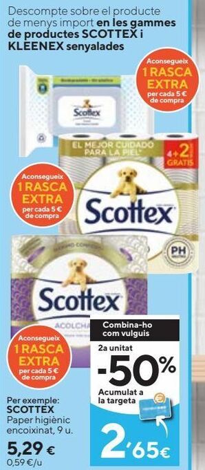Caprabo Papel higiénico scottex oferta