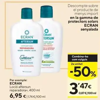 Caprabo Aftersun ecran oferta