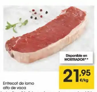 Eroski Entrecot de lomo alto de vaca al peso oferta