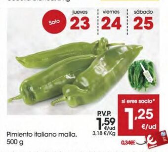 Eroski Pimiento italiano malla 0,5 kg oferta