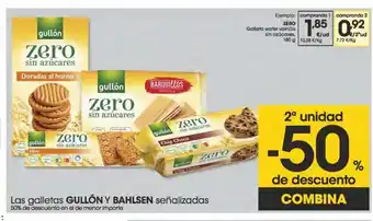 Eroski Zero galleta wafer vainilla sin azúcares 180 g oferta