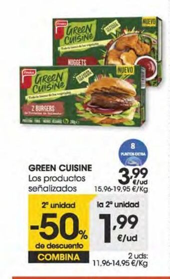 Eroski Green cuisine burger 0% carne 200 g oferta
