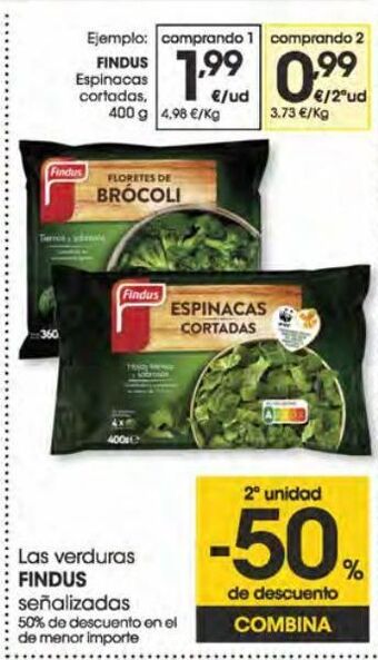 Eroski Findus espinacas cortadas 400 g oferta