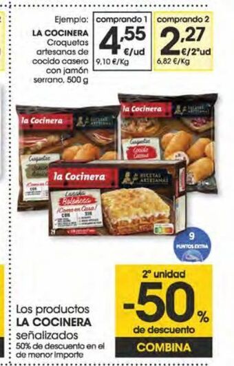 Eroski La cocinera croquetas artesanas de cocido casero con jamón serrano 500 g oferta