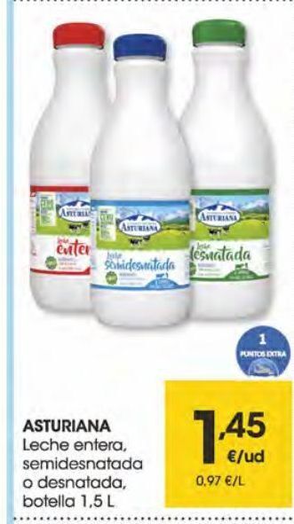 Eroski Asturiana leche entera botella 1,5 l oferta