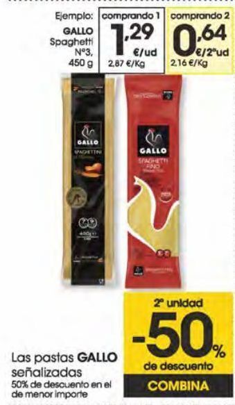 Eroski Gallo spaghetti nº3 450 g oferta
