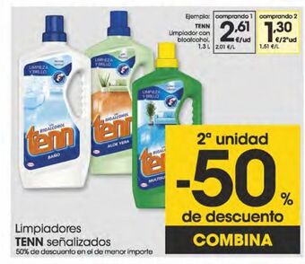 Eroski Tenn limpiador con bioalcohol 1,3 l oferta