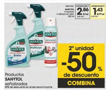 Eroski Sanytol limpiador multiusos sin lejía 750 ml oferta