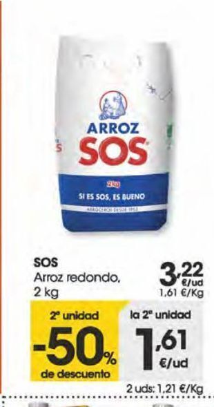 Eroski Sos arroz redondo 2 kg oferta