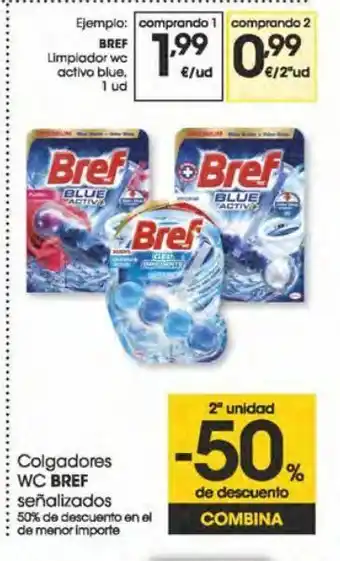 Eroski Bref limpiador wc activo blue 1 ud oferta
