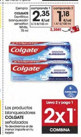 Eroski Colgate dentífrico blanqueador sensation white 75 ml oferta