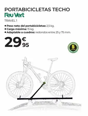 Feu Vert Portabicicletas de techo feuvert oferta