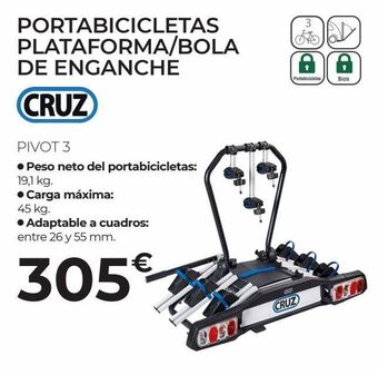 Portabicicletas de enganche cruz