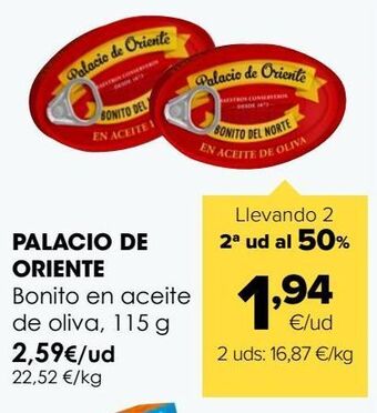 Autoservicios Familia Bonito del norte en aceite de oliva palacio de oriente oferta