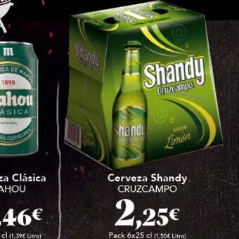 Gadis Cerveza Shandy Cruzcampo oferta