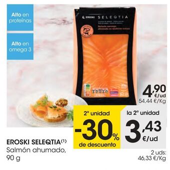 Eroski Salmón ahumado oferta