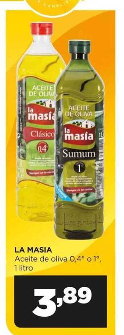 Alimerka La Masia Aceite De Oliva 0.4° O 1° oferta