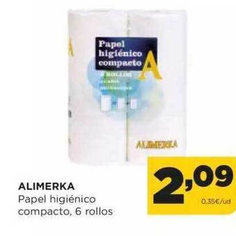 Alimerka Alimerka Papel Higiénico Compacto 6 Rollos oferta