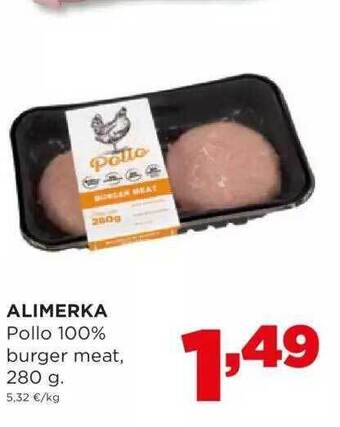Alimerka Alimerka Pollo 100% Burger Meat oferta