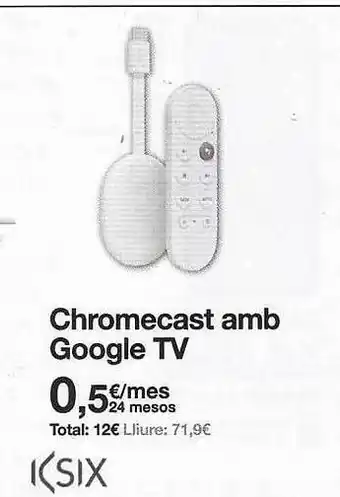 Orange Chromecast Amb Google Tv Ksix oferta