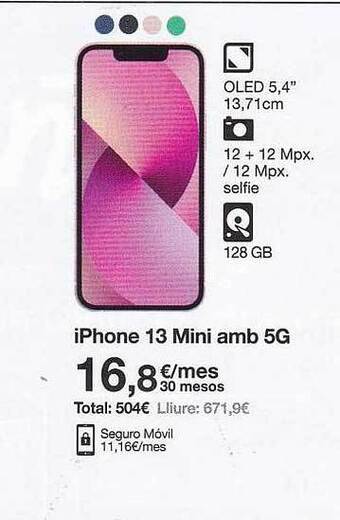 Orange Iphone 13 Mini Amb 5g oferta
