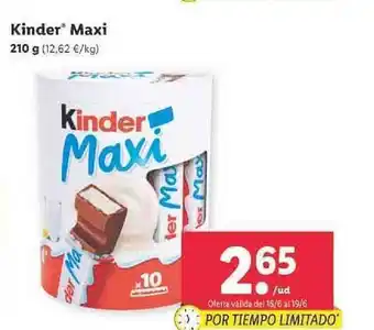Lidl Kinder Maxi oferta