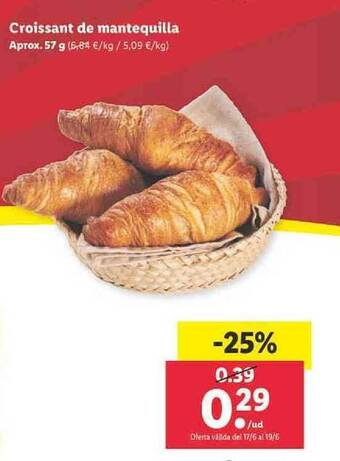 Lidl Croissant De Mantequilla oferta