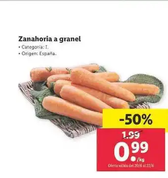 Lidl Zanahoria A Granel oferta