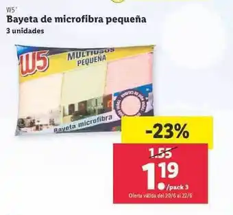 Lidl W5 Bayeta De Microfibra Pequeña oferta