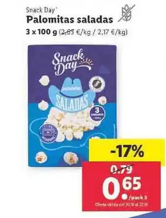Lidl Snack Day Palomitas Saladas oferta