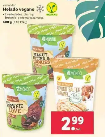 Lidl Vemondo Helado Vegano oferta