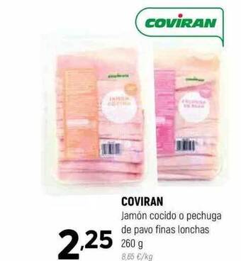 Coviran Coviran Jamón Cocido O Pechuga De Pavo Finas Lonchas oferta