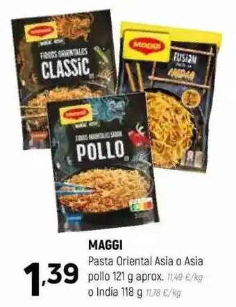 Coviran Maggi Pasta Oriental Asia O Asia Pollo Parox O India oferta