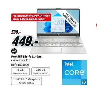 MediaMarkt Hp Portátil 15-sfq2149ns oferta