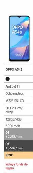 Vodafone Oppo A54s oferta