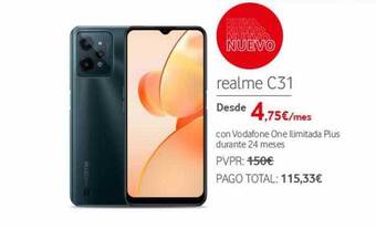 Vodafone Realme C31 oferta