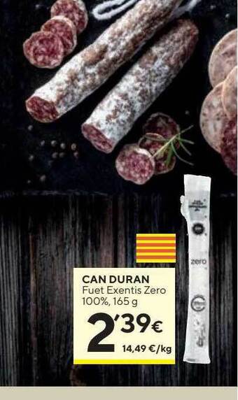 Can Duran Fuet Exentis Zero 100%