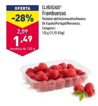ALDI Frambuesas 125g oferta