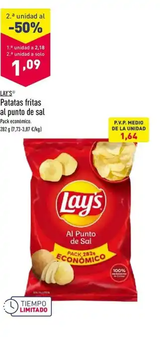 ALDI Patatas fritas al punto de sal 282g oferta