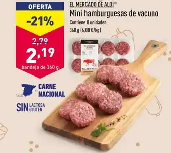 ALDI Mini hamburguesas de vacuno 360g oferta