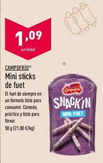ALDI Mini sticks de fuet 50g oferta