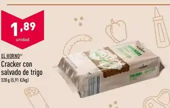 ALDI Cracker con salvado se trigo 320g oferta
