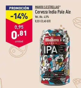 ALDI Cerveza India Pale Ale 0,33l oferta