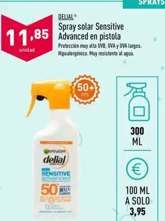 ALDI Spray solar Sensitive Advanced en pistola oferta