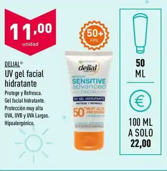 ALDI UV gel facial hidratante oferta