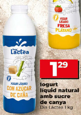 Dia logurt líquid natural amb sucre de canya Dia Láctea 1 kg oferta